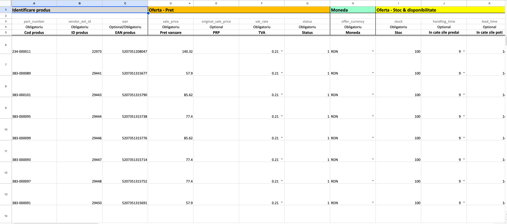 Client Ready-to-List Template eMAG