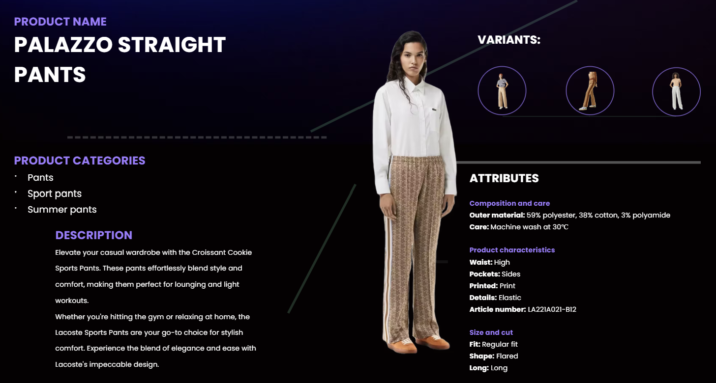 Product Data - Holistic View Product Data - Holistic View
